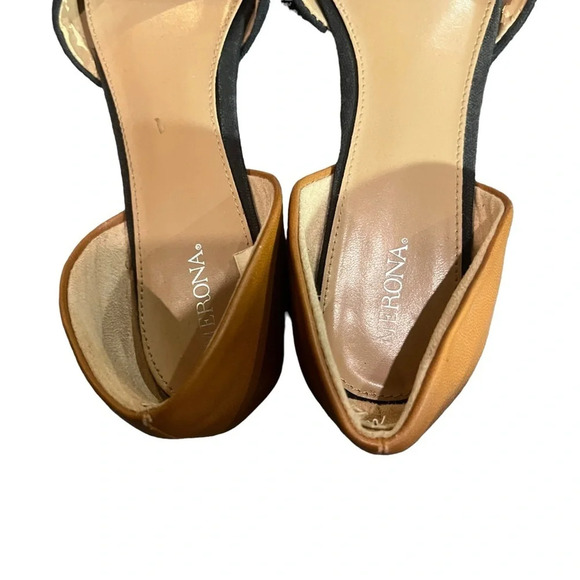 Merona Two Toned Black and Tan D'orsay Flats Size 9.5 - Picture 6 of 6